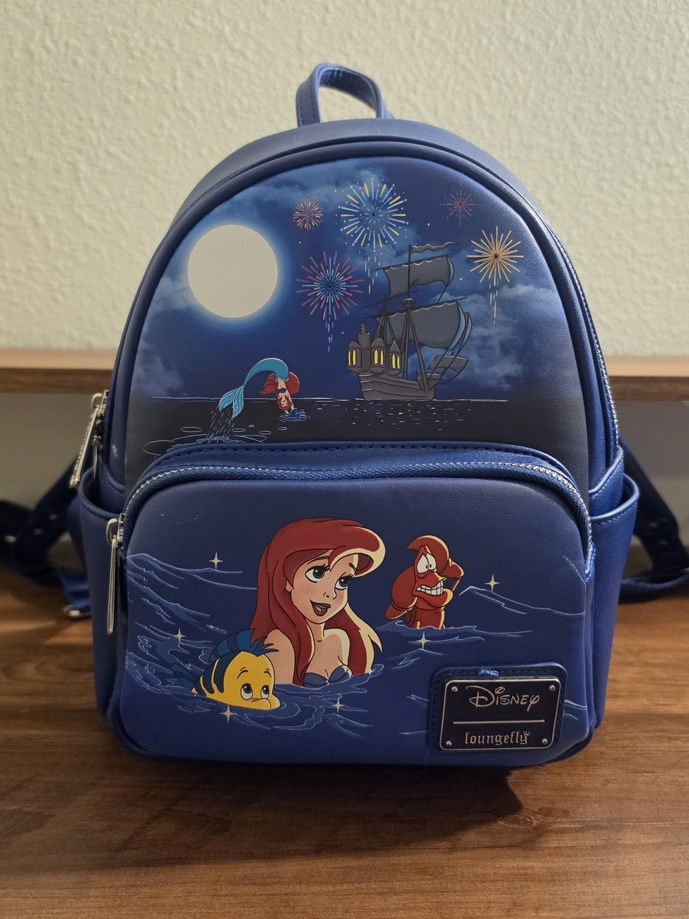 Disney Loungefly Blue The Little Mermaid Kids Mini Backpack